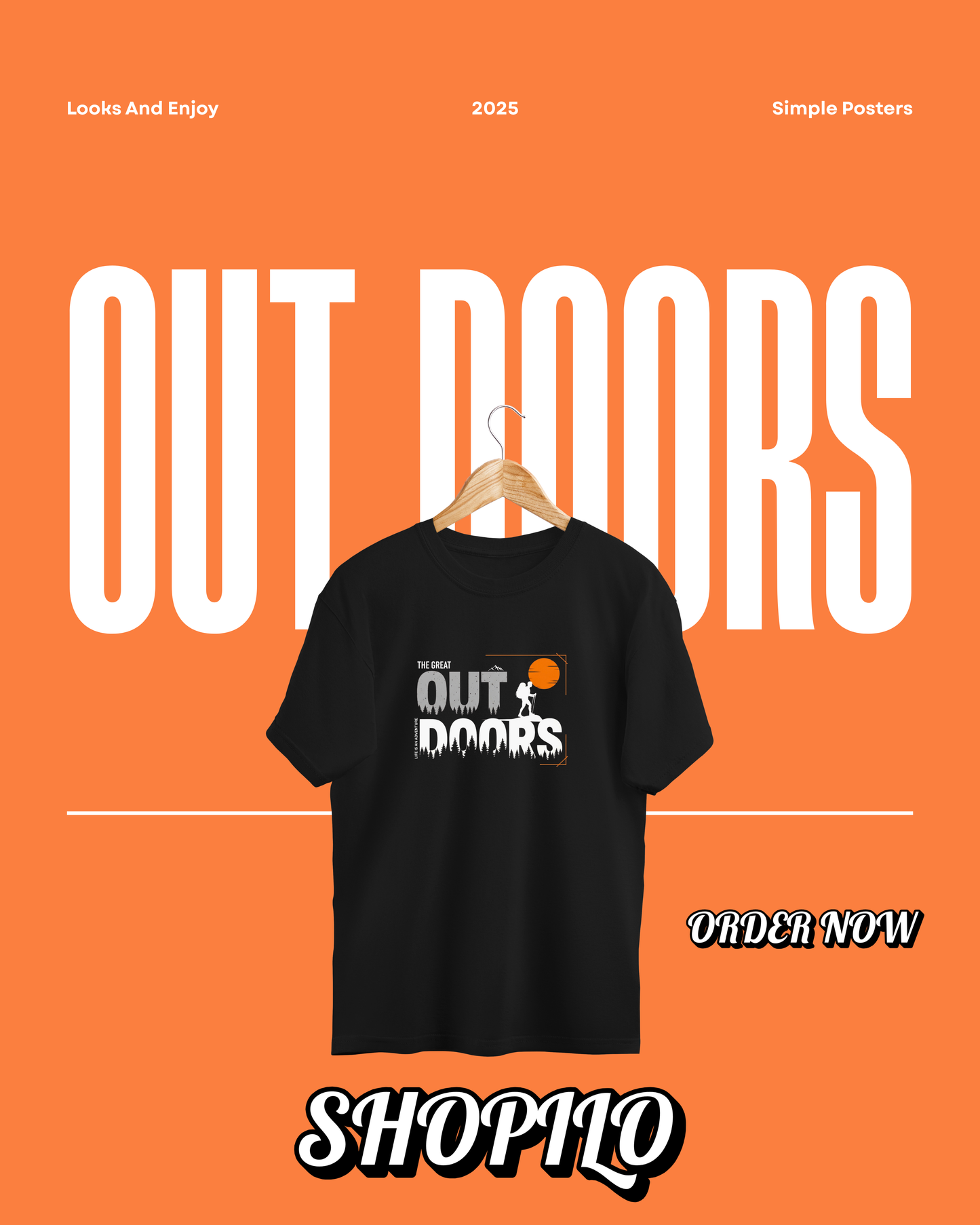 Out Door Drop Shoulder T-Shirt