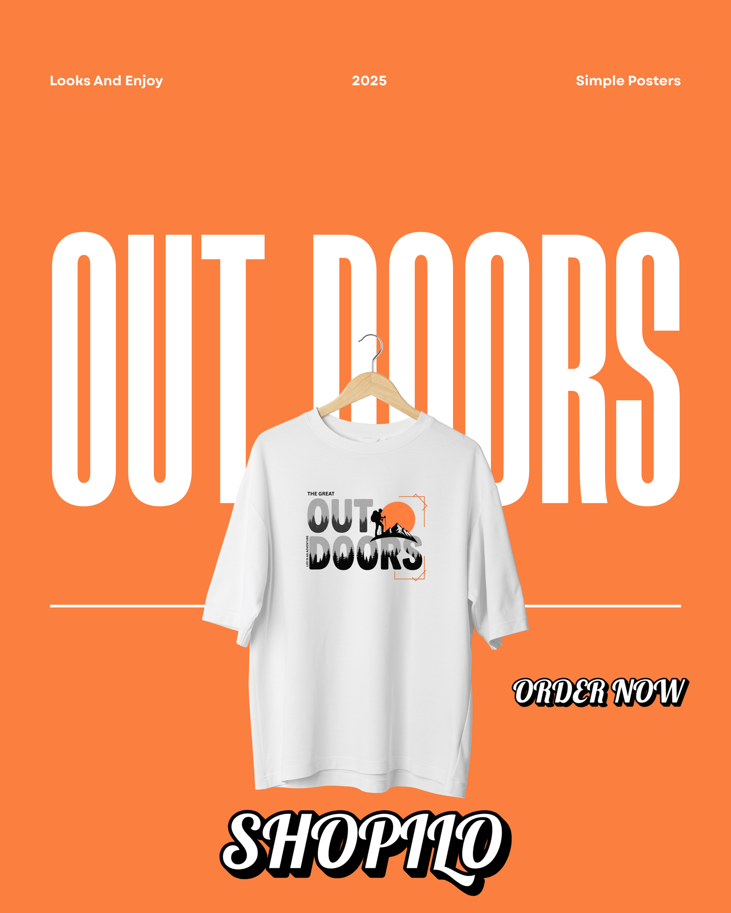 Out Door Drop Shoulder T-Shirt