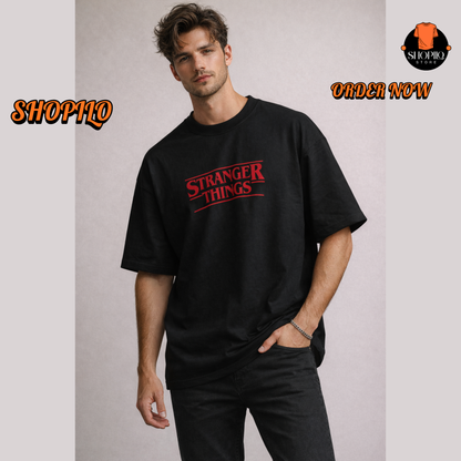 Stranger Things Drop Shoulder T-Shirt