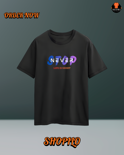 Never Stop Drop Shoulder T-Shirt