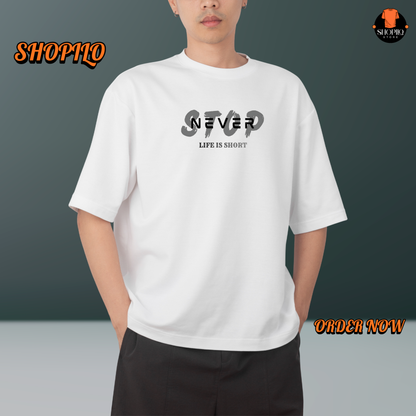 Never Stop Drop Shoulder T-Shirt