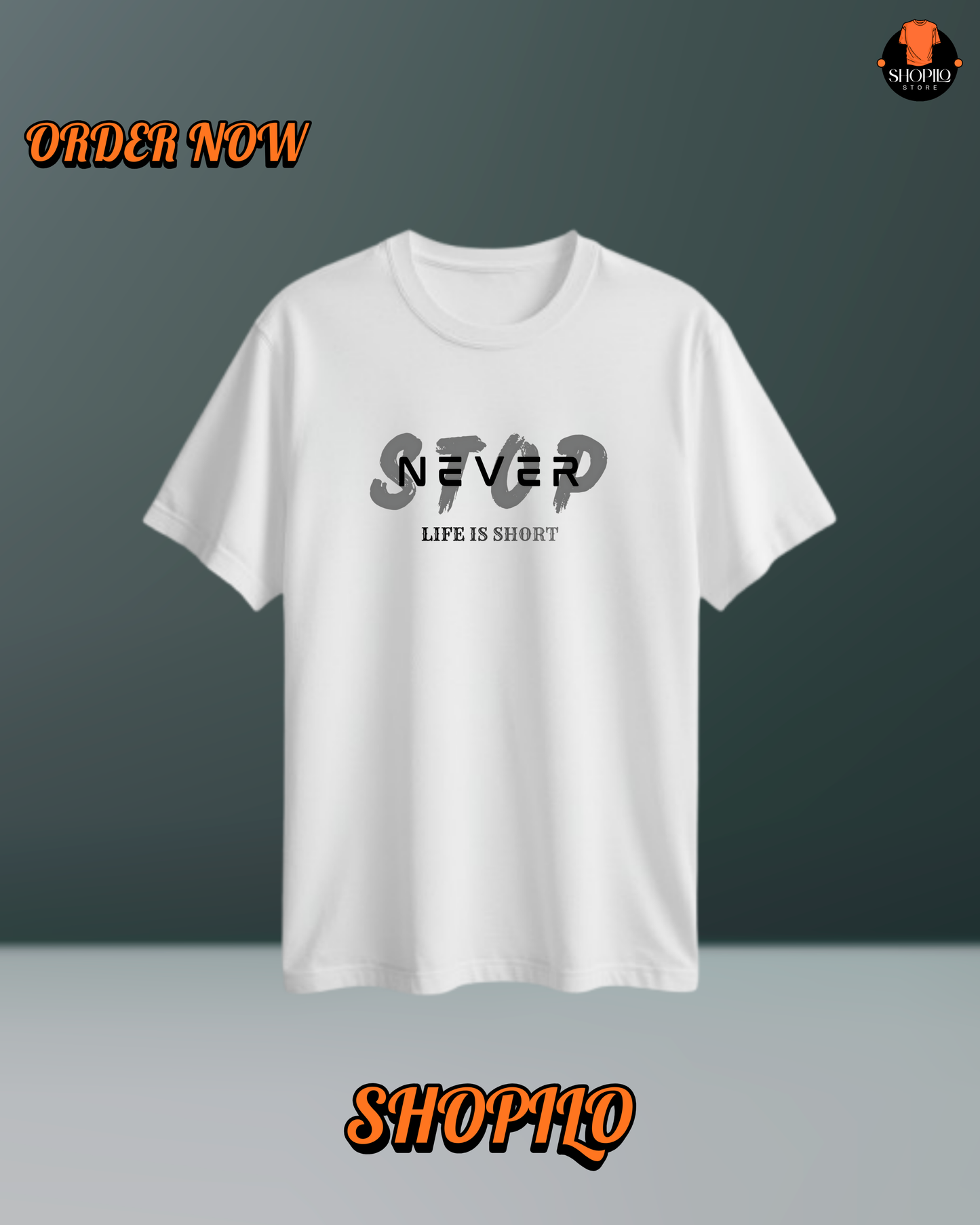 Never Stop Drop Shoulder T-Shirt