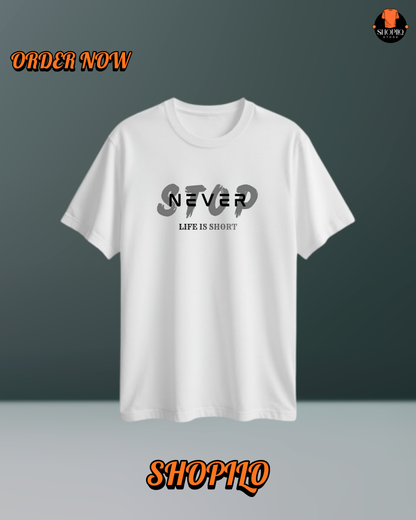Never Stop Drop Shoulder T-Shirt