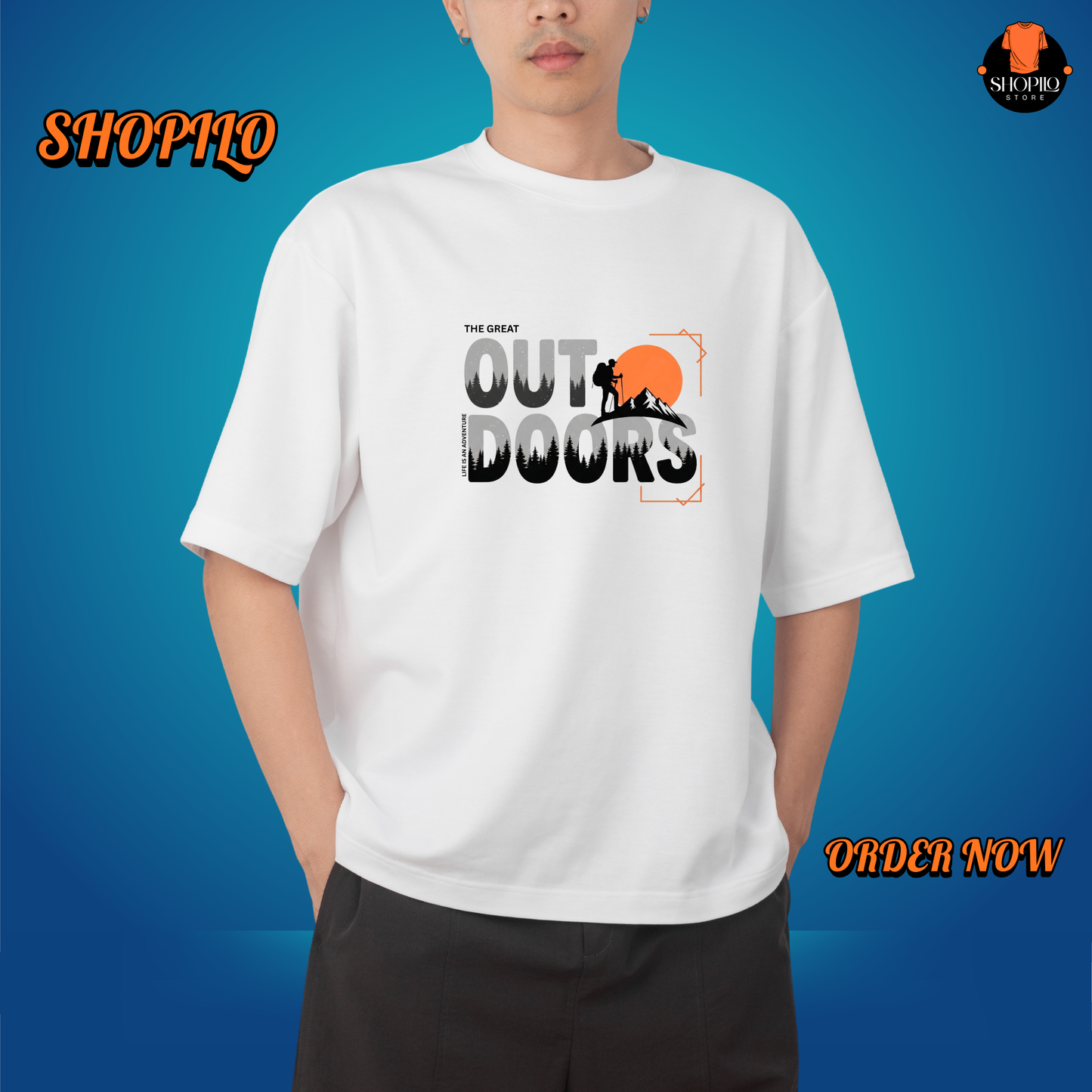 Out Door Drop Shoulder T-Shirt